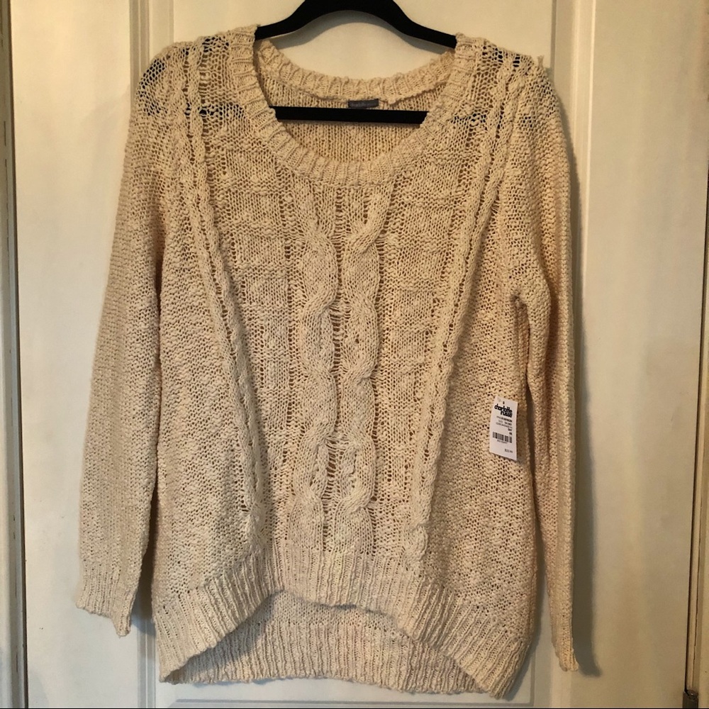 Cream Cable Knit Sweater